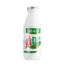White drink bottle with green label