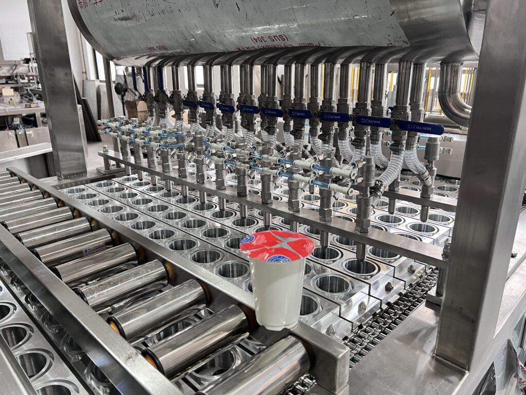 Different nozzles of filling machines for various products