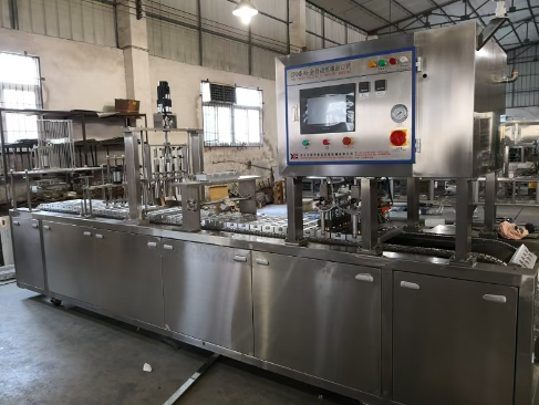 A Calippo style ice cream being produced on a modern machine line