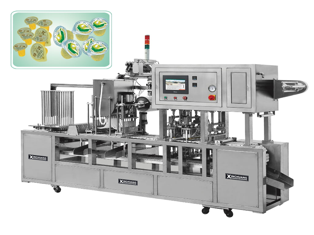 Automatic jelly cup filling and sealing machine rendering