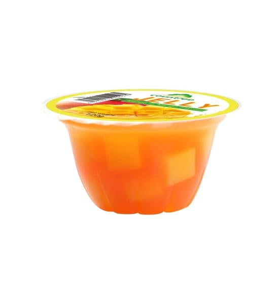 Orange jelly cup product Orange jelly cup product