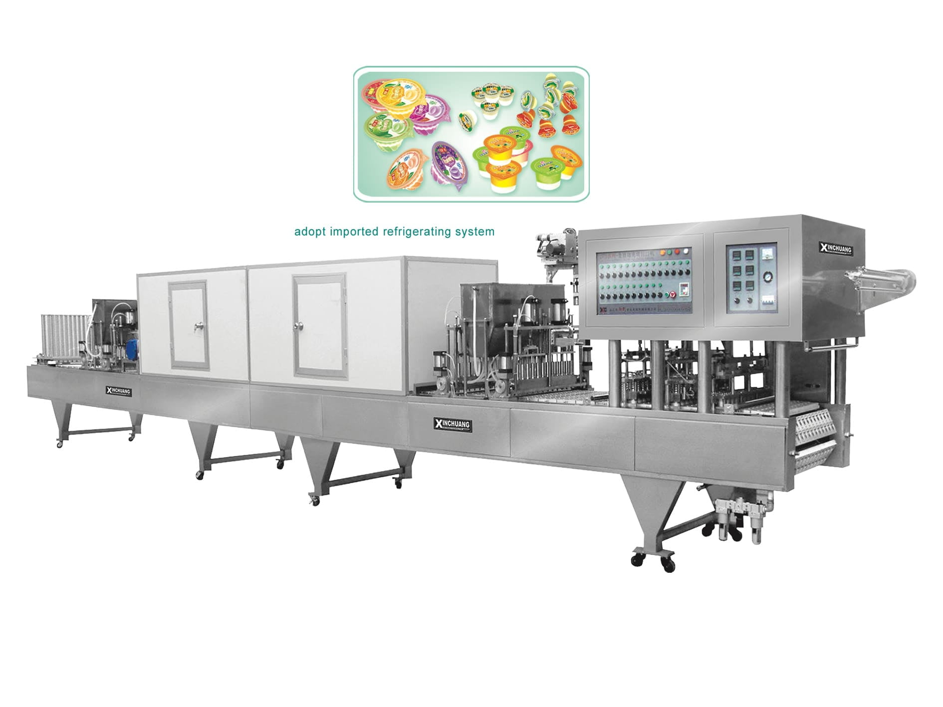 Two-color jelly filling and sealing machine sample