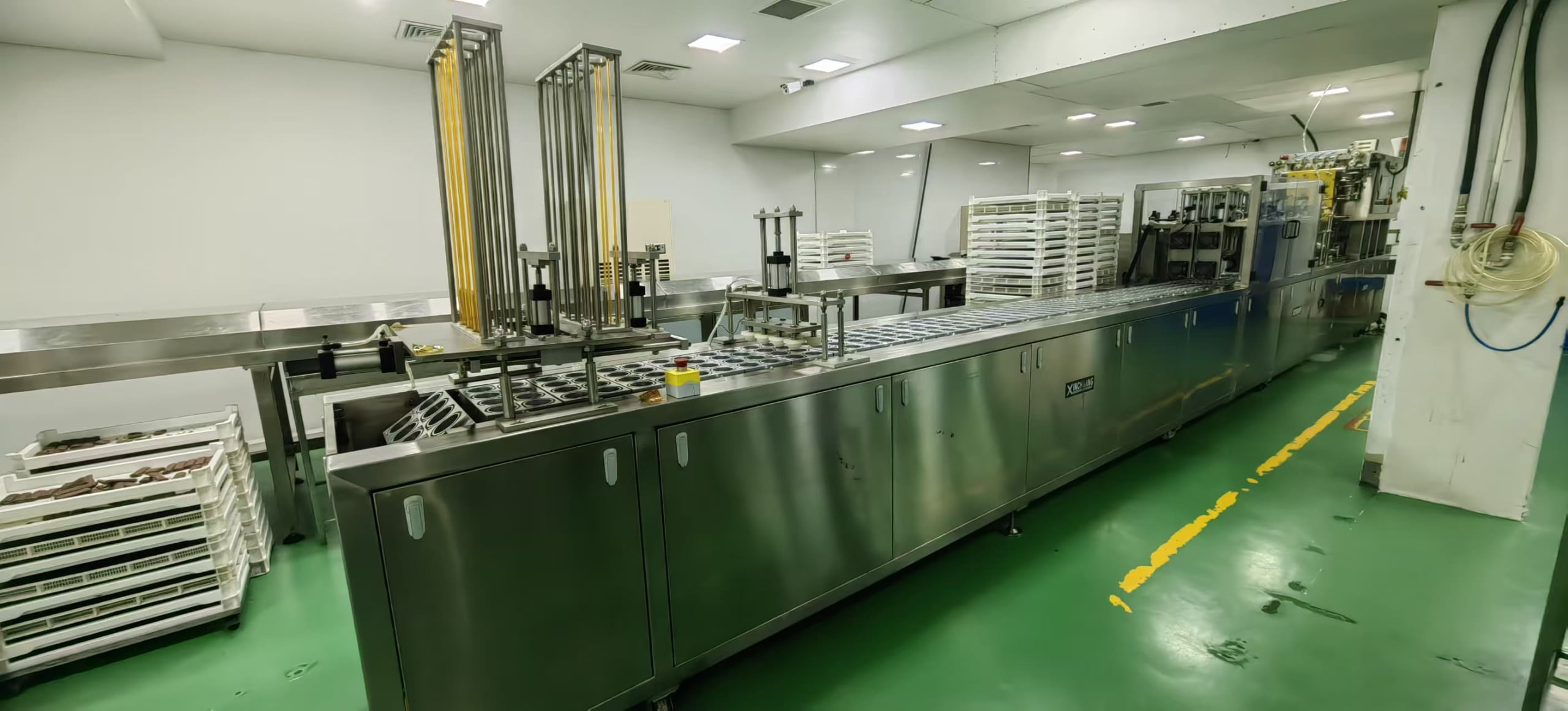 Linear Production Line Planning Automatic filling machine line for production layout planning