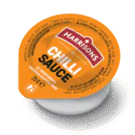 Harrisons Chilli Sauce container, vegetarian and gluten-free.