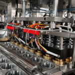 Close-up of intricate machinery with colorful wiring.