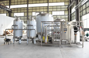 Industrial machinery in a spacious warehouse