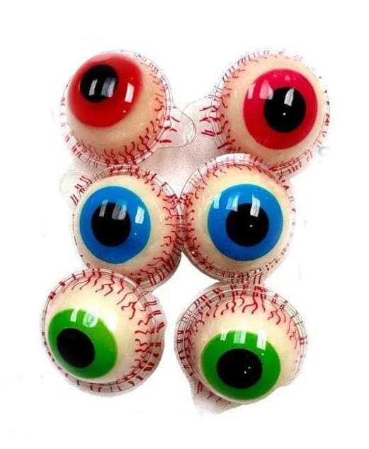 Colorful toy eyeballs in various designs