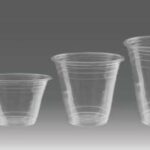 Variety of clear plastic cups in different sizes
