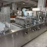 Jelly cup filling and sealing machine overview in factory