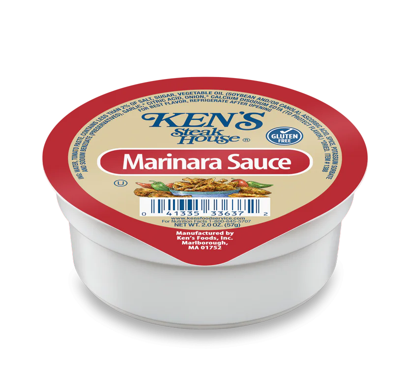 Marinara sauce cup packaging